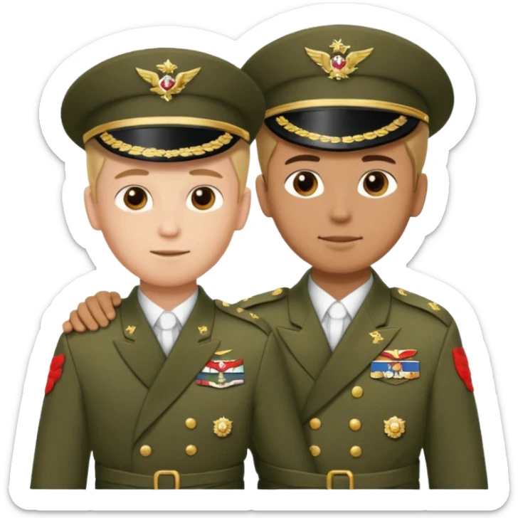 two brothers and two different sides of the world fighting, but still being in brotherly love sticker