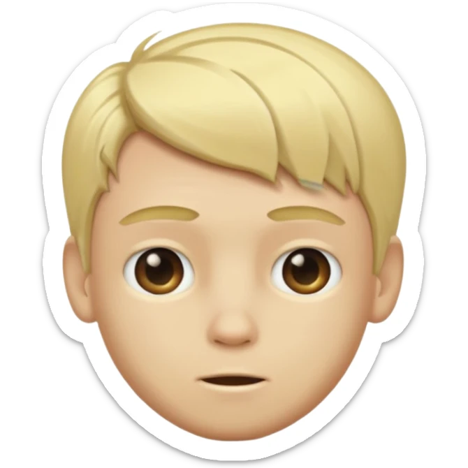 Gay blond hair kinda ugly boy gay 10 years  sticker
