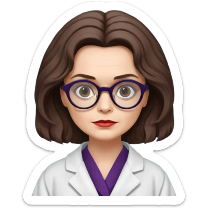 Psychiatrist dr julia hoffman from dark shadows, helena bonham carter, in psychiatrist robe sticker