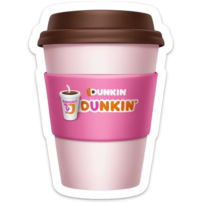 A Dunkin coffee cup but Megan thee stallion themed that says HOTTIES run on Dunkin  sticker