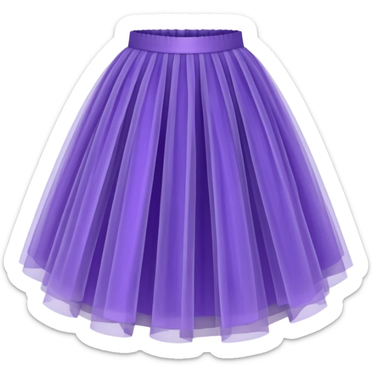 cinematic-realistic-purple-tutu,-layers-of-fine,-soft-tulle-forming-a-voluminous-and-airy-skirt,-delicate-folds-catching-the-light,-slightly-frayed-edges-adding-authenticity,-glowing-softly-with-a-warm-and-ethereal-elegance sticker