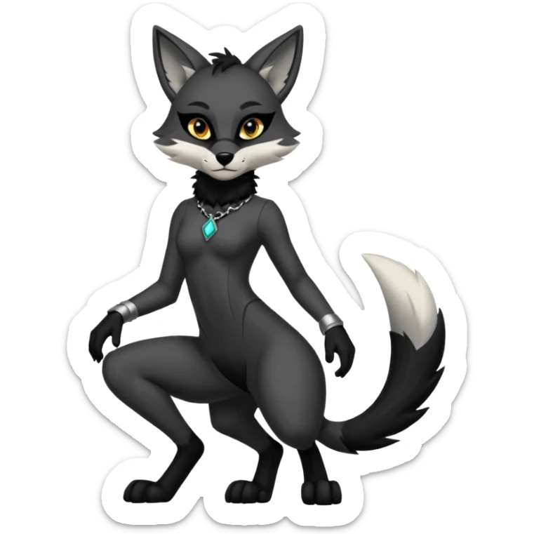 Edgy modern anthro furry by Falvie, LiLaiRa, AngieWolf sticker