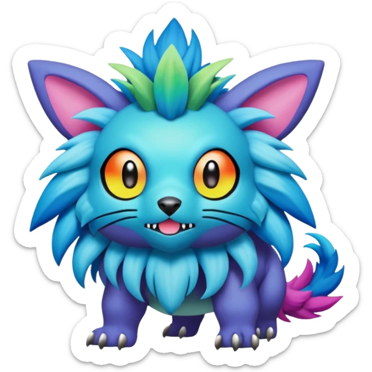 Fakémon-Pokémon-Spectrobes-Digimon-critter-fantasy-hybrid-creature  sticker