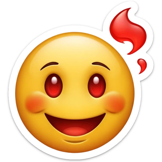Un smiley avec des yeux rouges irrités comme s’il avais fumé  sticker