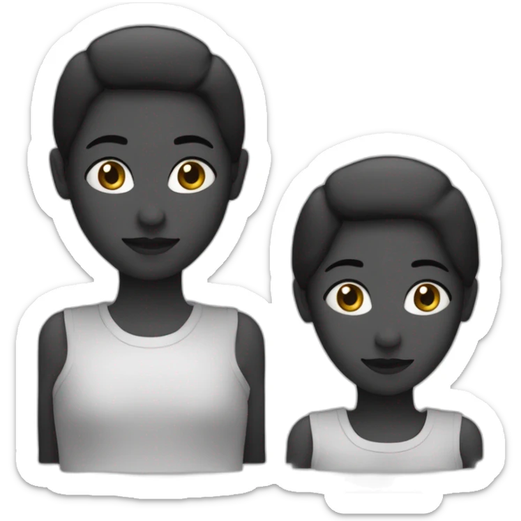 une personne noir met ses deux mains sur la tête. Visage choqué sticker