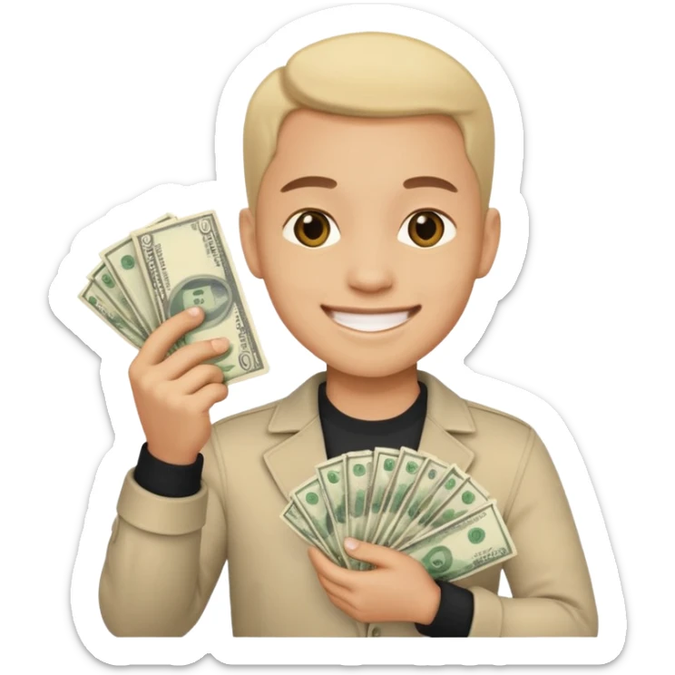 One of people’s goals is to have money sticker