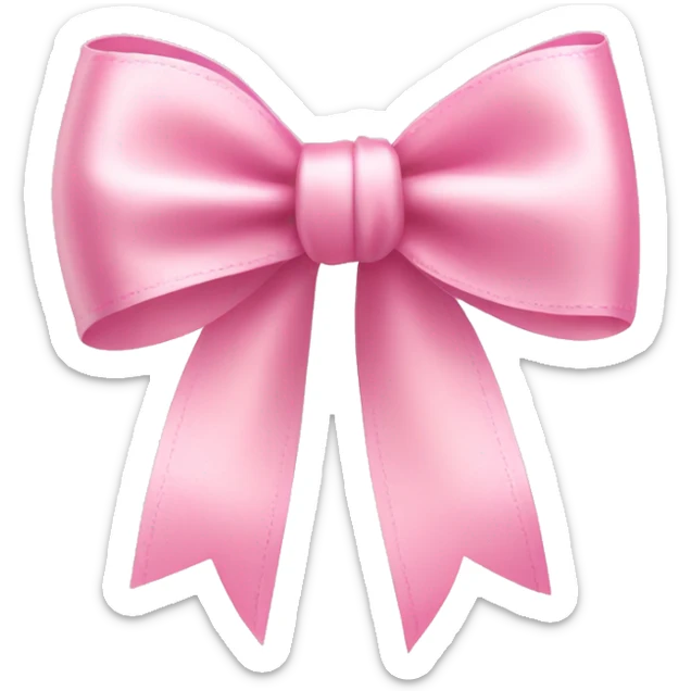 light pink ribbon bow sticker
