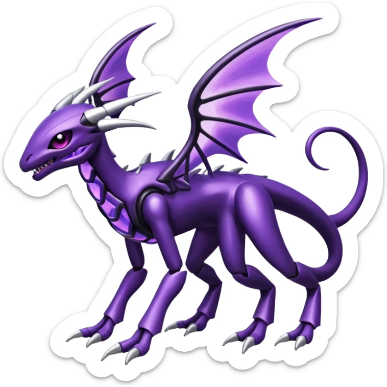 Shiny Genesect-Miraidon-Lunala-Fakémon-hybrid-creature (full body)  sticker