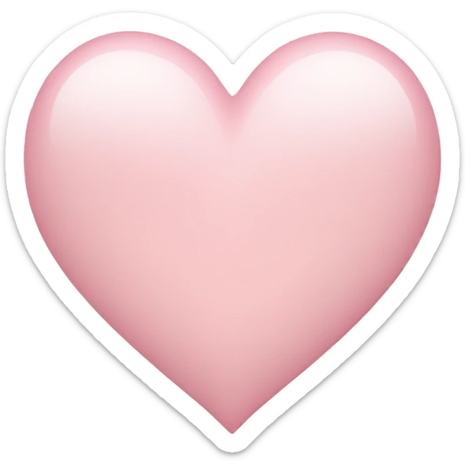 Pale pink heart sticker