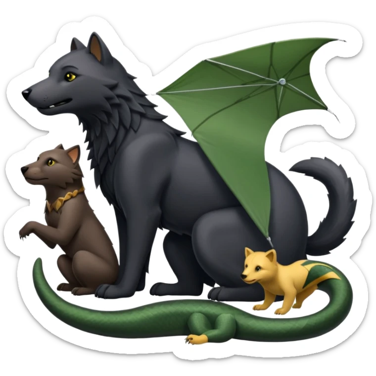 Fai emoji su ognuno di questo personaggi del libro della giungla: Akela, Bagheera, Baloo, Kaa, fratel Bigio, Raska, Rama, Ikki, Chill e Mang sticker
