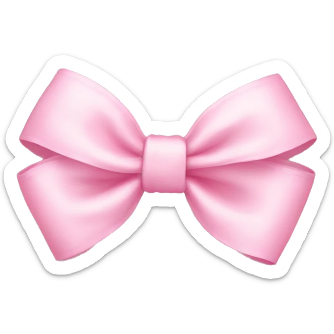 Baby pink bow sticker