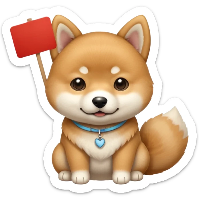 Crea un cagnolino un aski che mostra un cartello con scritto Buonanotte 😘 sticker