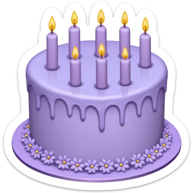 Aesthetic gorgeous beautiful pretty inspo Lavender cake with lavender flowers  sticker