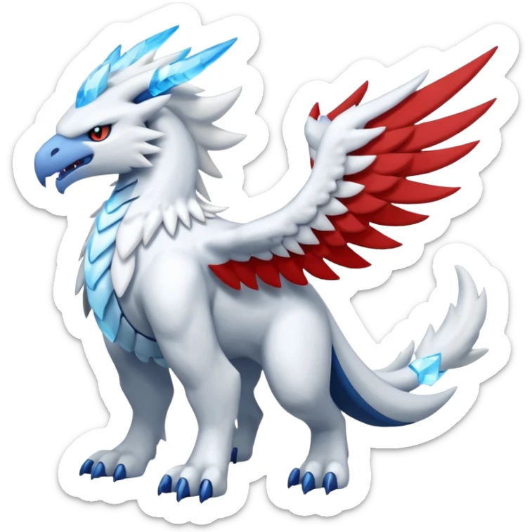 Inteleon-Amaura-Reshiram-Zekrom-Pokémon-fusion (full body) sticker