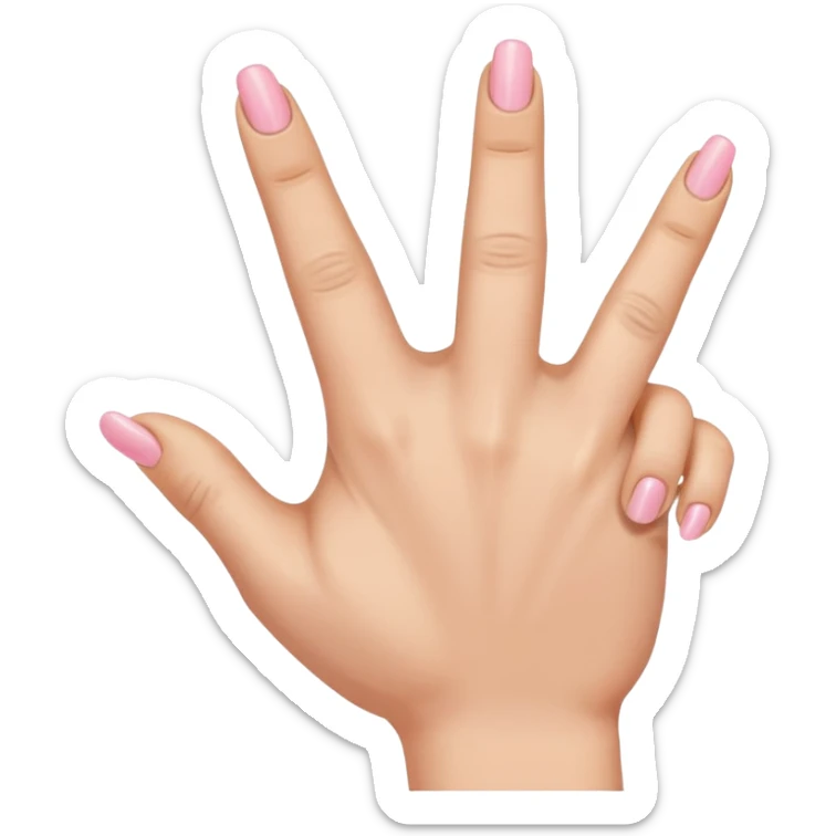 Extend your thumb, index finger, and middle finger straight out tuck your ring finger and pinkie sticker