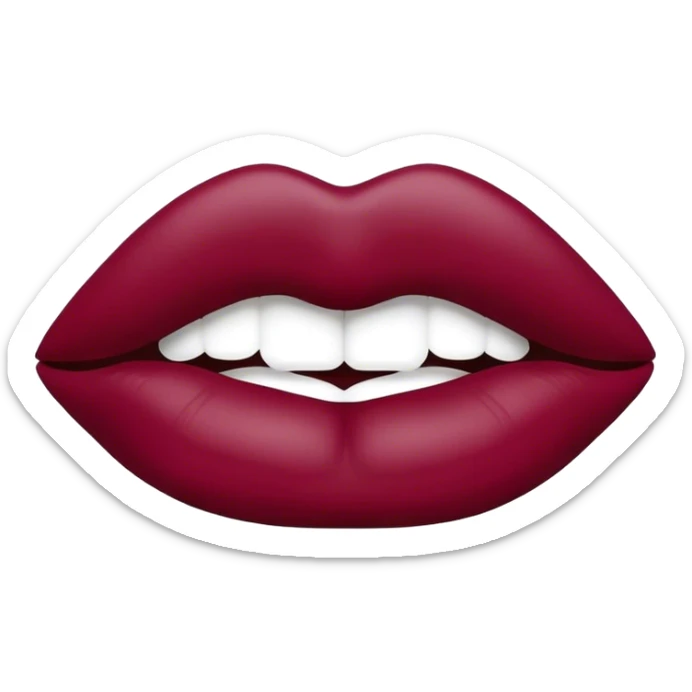maroon kiss sticker