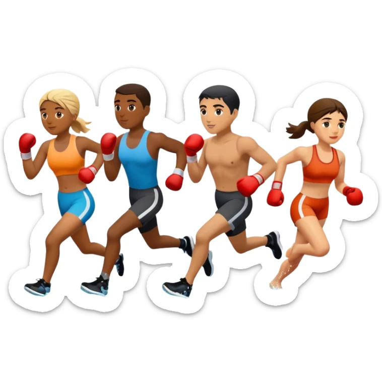outdoor sports (running, hiking, swimming, boxing, etc) sticker