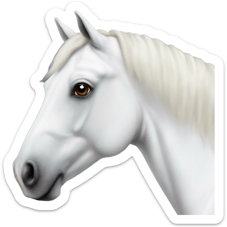 a-white-horse sticker