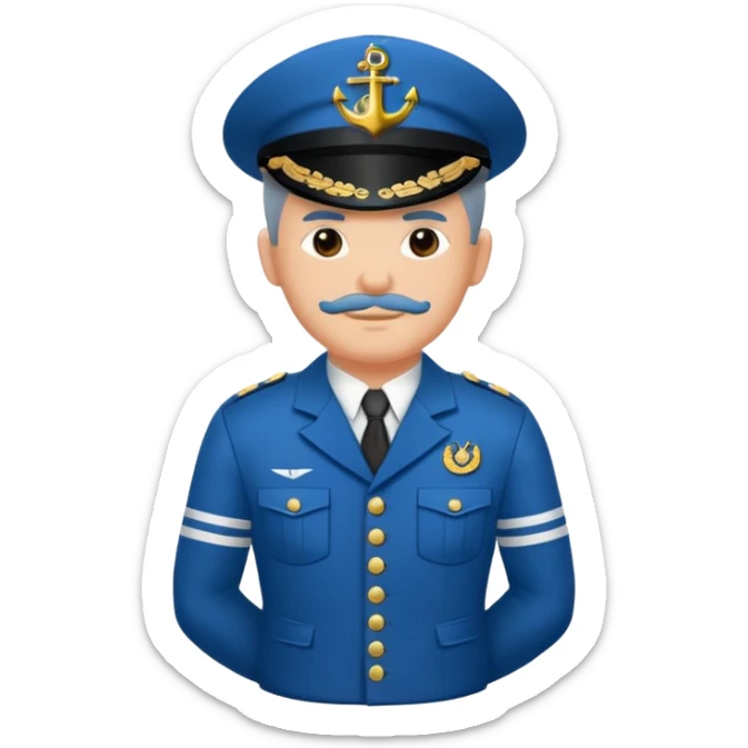 Haz a un marinero antiguo cuerpo entero sticker