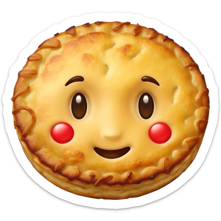emoji of a Swiss rösti, round, golden and crispy WITHOUT FACE sticker