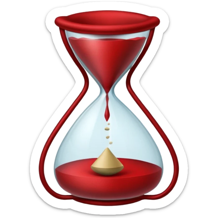 devi farmi queste emoji prendendo solo il loro bordo e rendendomele rosse scuro, le emoji in questione sono, la mazzetta di soldi e la clessidra, ti ridico io voglio solo i bordi  sticker