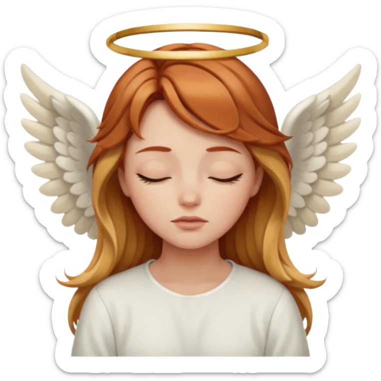 Sleepy angel with auburn hair the blonde balayage sticker
