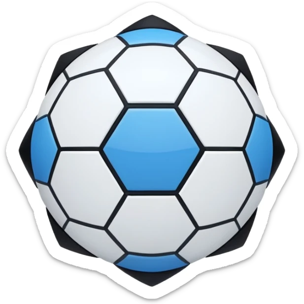 a logo of a club called wish fc blue and white and black sticker
