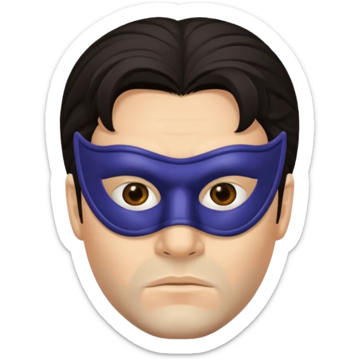 Make emoji of man attractive who wear mask  and sigma mal sticker