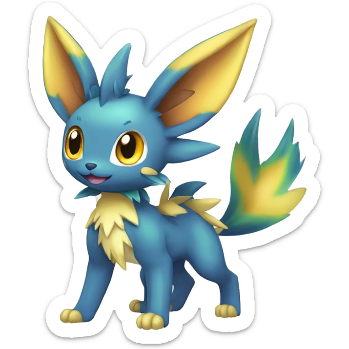 Shiny-Eeveelution-Cute-Fakemon-Dragon-Pokémon-fusion full body sticker