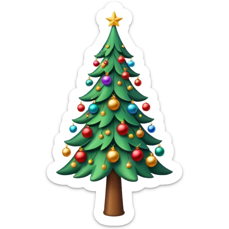 tall christmas tree sticker