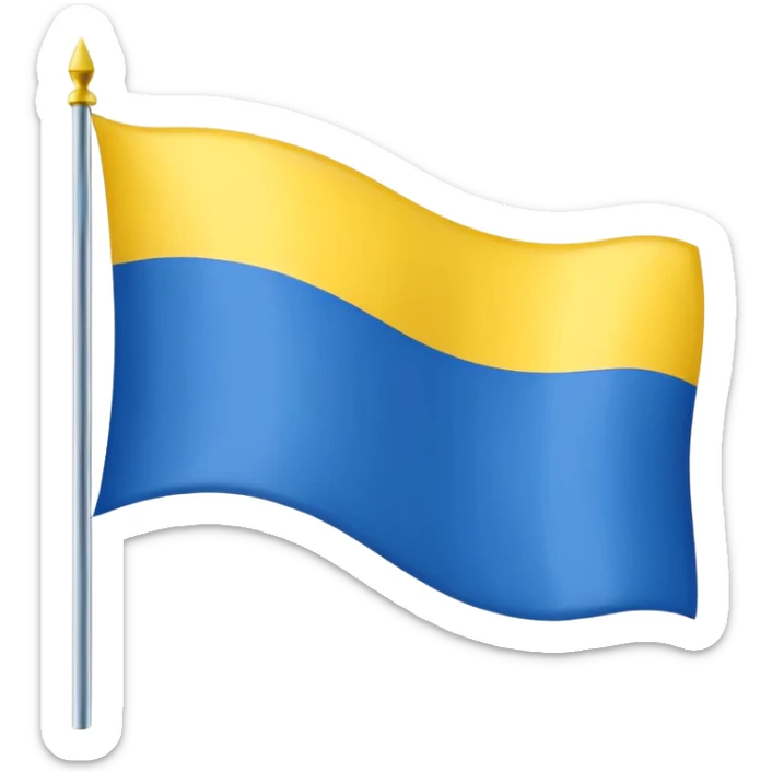 Uma bandeira de país tipo da Ucrânia mais em vez da cor azul vc coloca a cor preta onde fica o azul  preto sticker