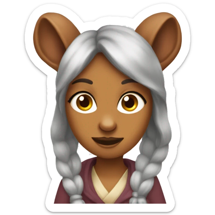 Beautiful squirrel woman sticker