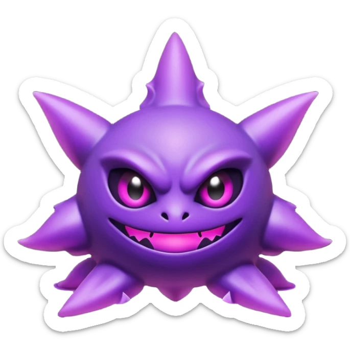 Mismagius-Misdreavus-Haunter-Fakémon-hybrid-creature (full body)  sticker