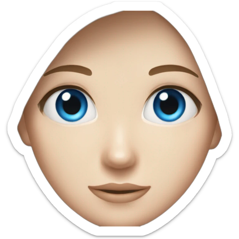 white girl brown hair blue eyes with white guy blue eyes on black cap sticker