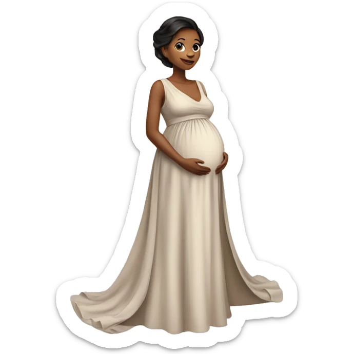 Elegant pregnancy dress sticker