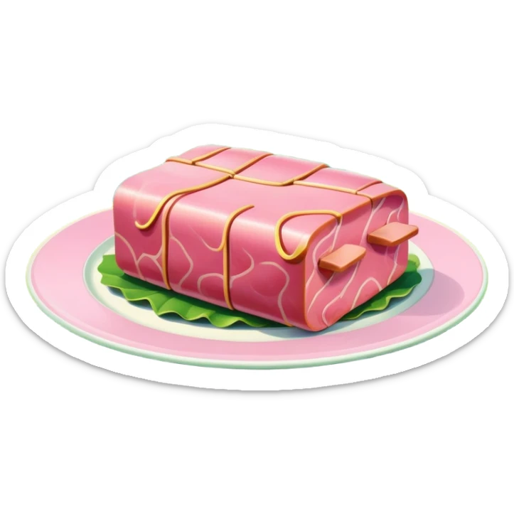 surrealist spam art meat french countryside landscape  sticker