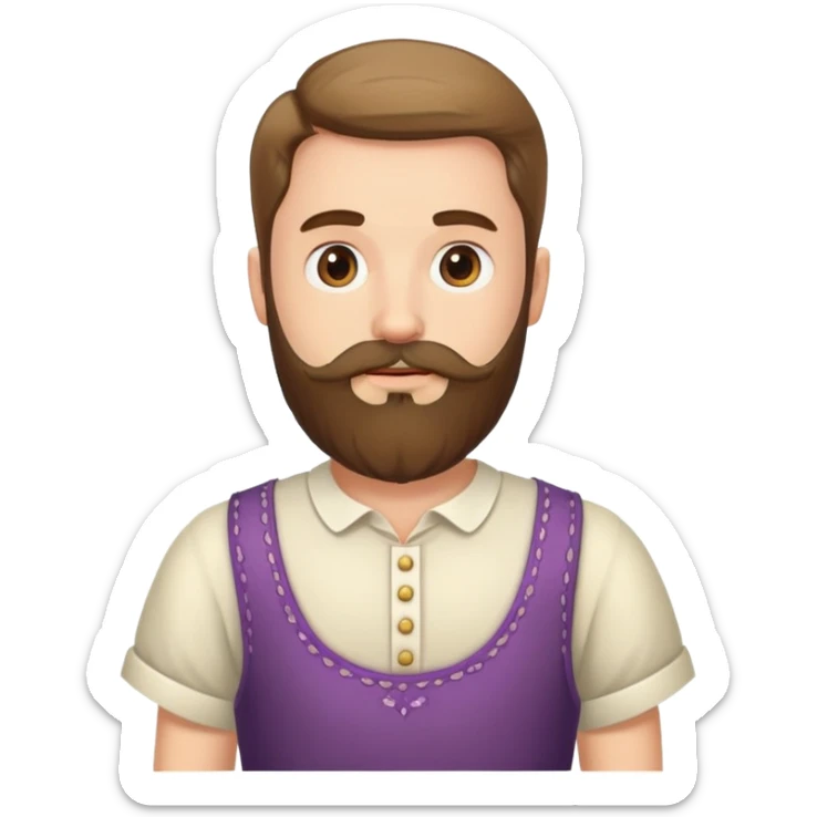Man with a beard in a dress  sticker