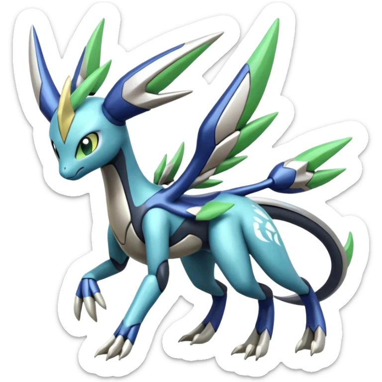 Meloetta-Zygarde-Cresselia-Palkia-Dialga-Electrike-Manectric-Fakémon-fusion, full body sticker