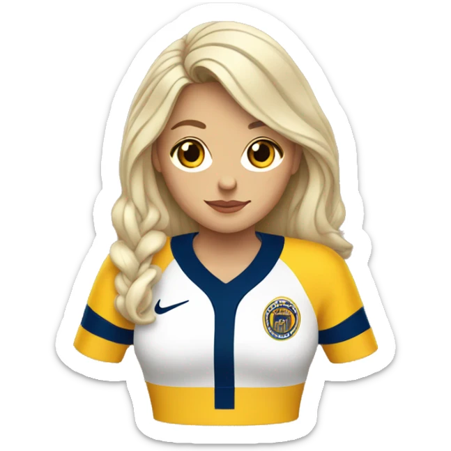 White lady wearing jersey of Aguilas del America  sticker