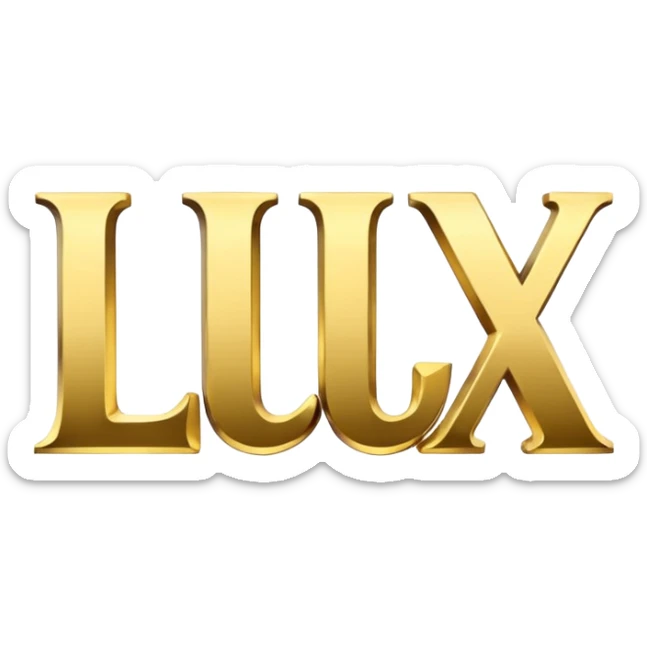 emoji of text "LUX" in times new roman font  sticker