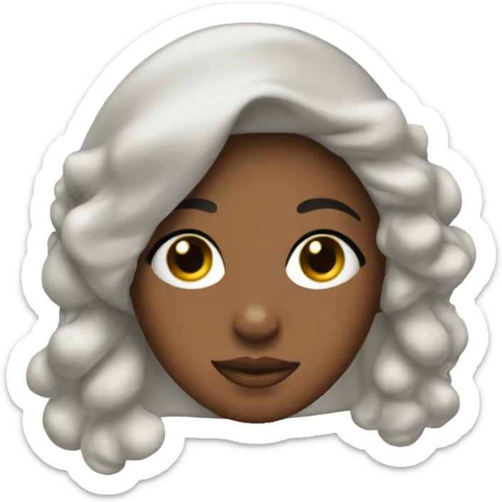 Girl with bonnet in hair with gel eye masks sticker