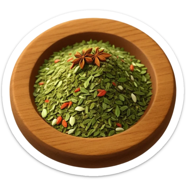 small pile of Italian seasoning, simple, clear sticker