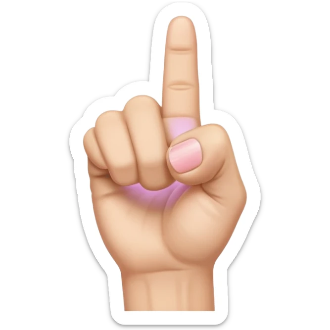 The back side of a fist with only the pinky up sticker