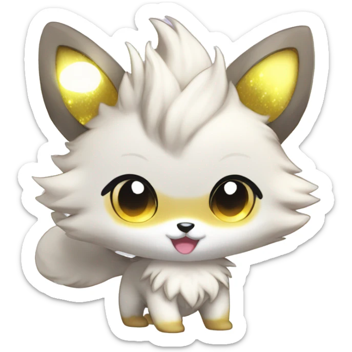  High quality Cute Cool Kawaii stylish Pretty Chibi Fur-Sona Shiny Colorful Sparkly Fakemon Full Body sticker