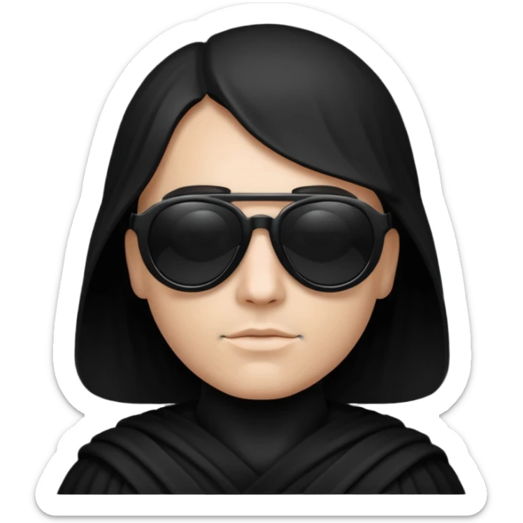 Dark vador Ève-Charlotte des lunnettes noires sticker