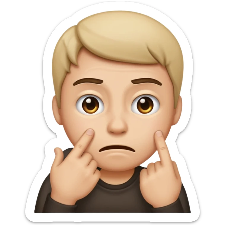 Create an emoji that is a regular emoji at dance picking his butt and looks super gross sticker