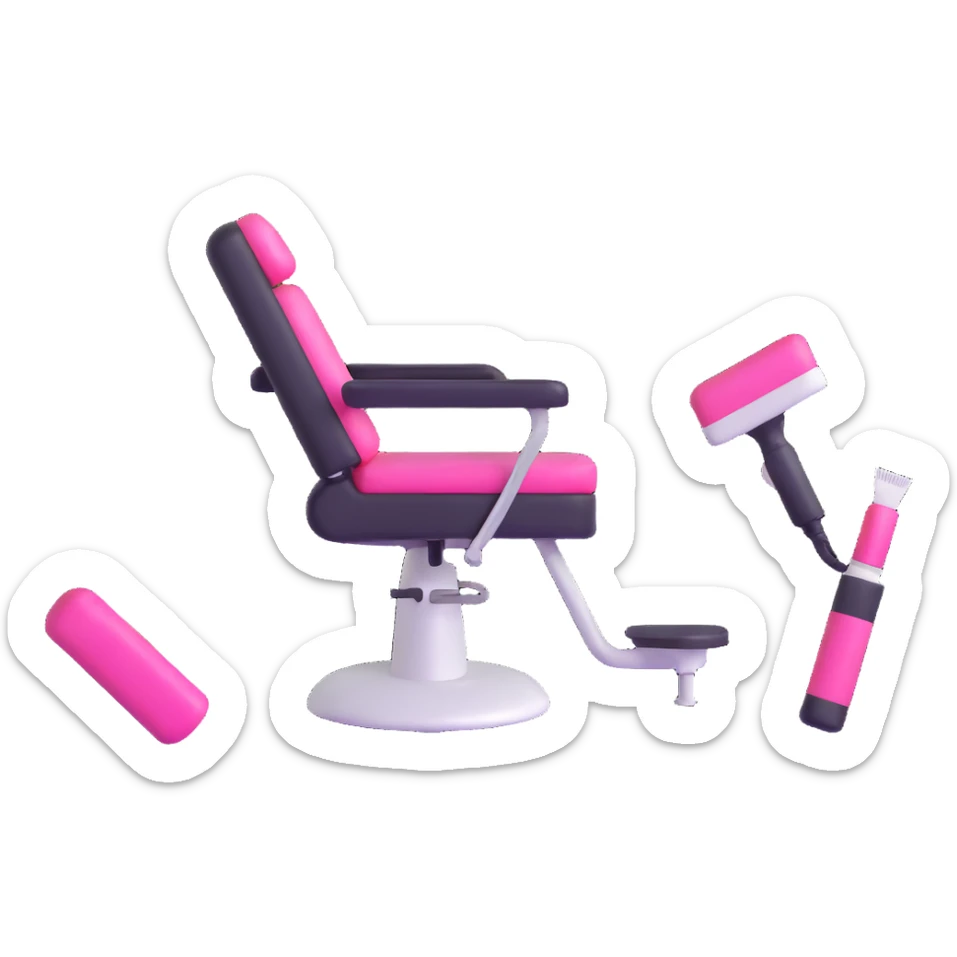 team of hairstylists in beauty salon sticker