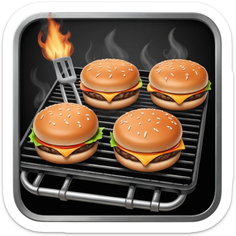 grilling burgers and rib ticklers sticker