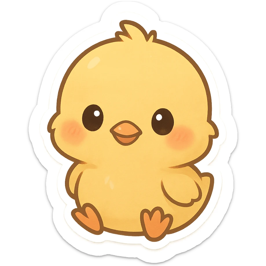 Baby chick sticker