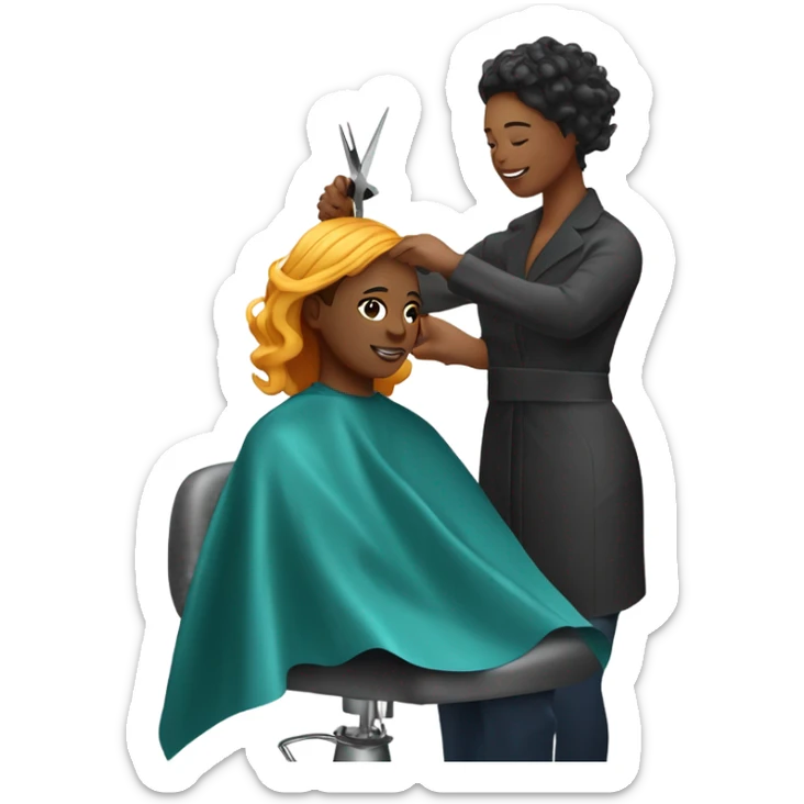 Haircut, dyeing hair, hairdresser  sticker